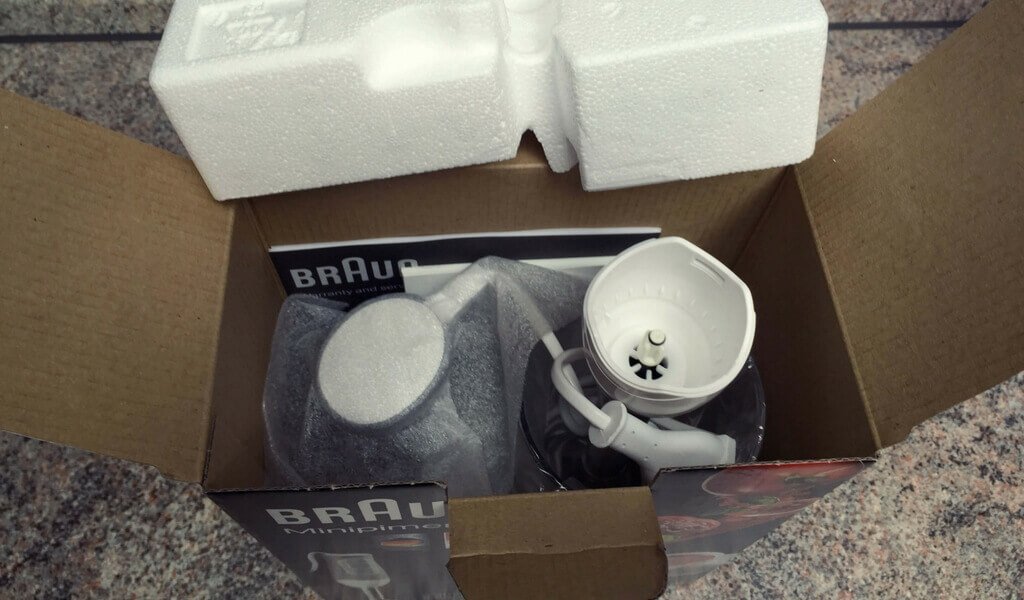 Verpackung des Stabmixers Multiquick 5